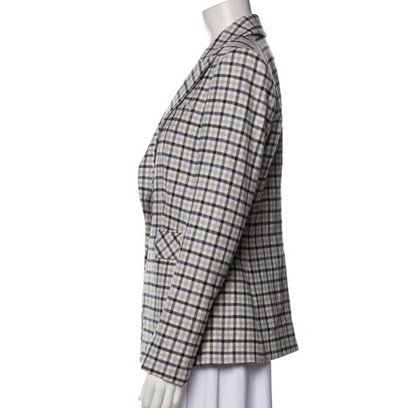 Veronica Beard Blue Plaid Dickey Classic Blazer Schoolboy sz M Lady Jacket - Picture 4 of 9